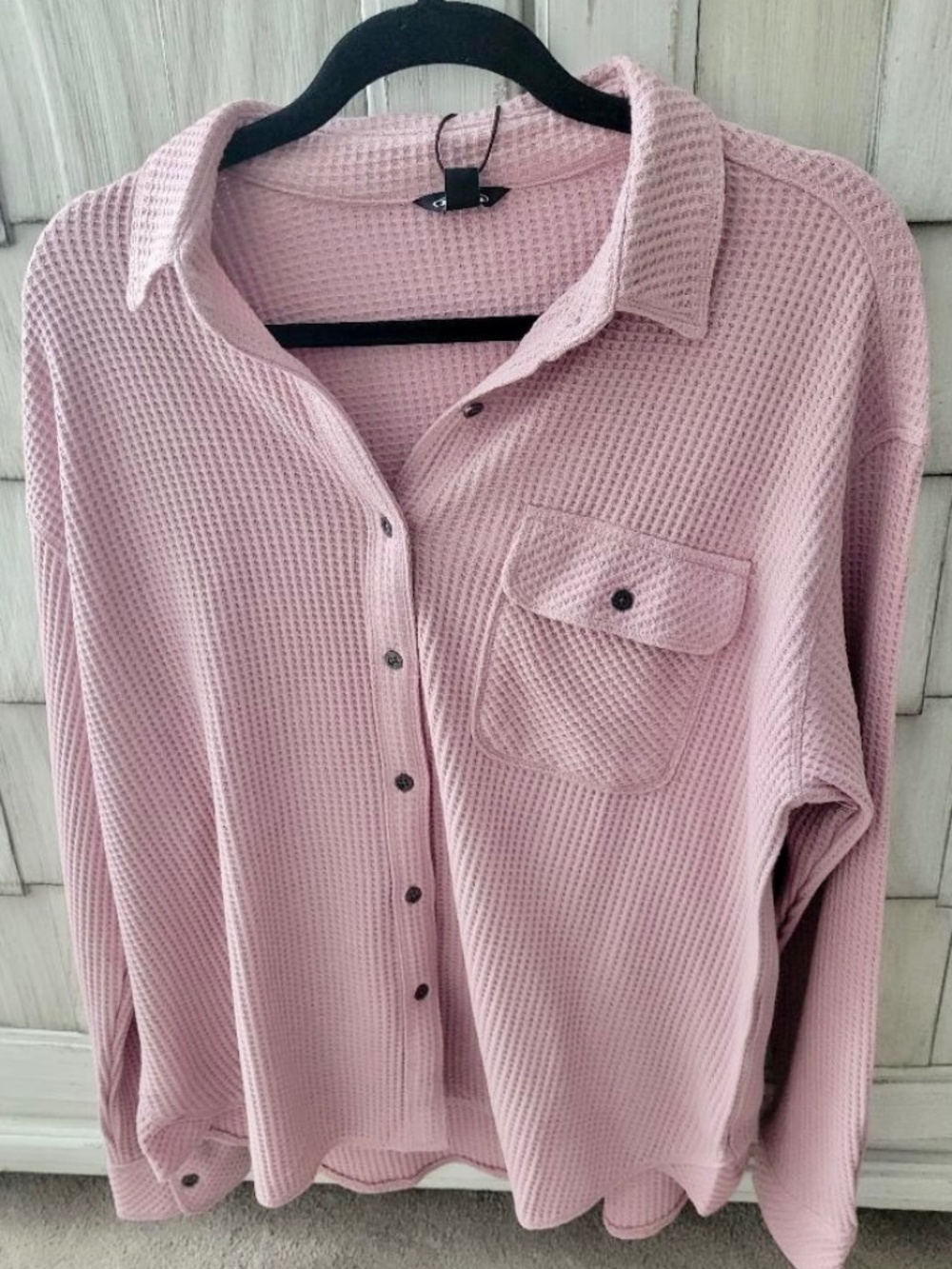 BUFFALO WOMEN’S WAFFLE BUTTON UP SHIRT SIZE M MIDDAY ROSE